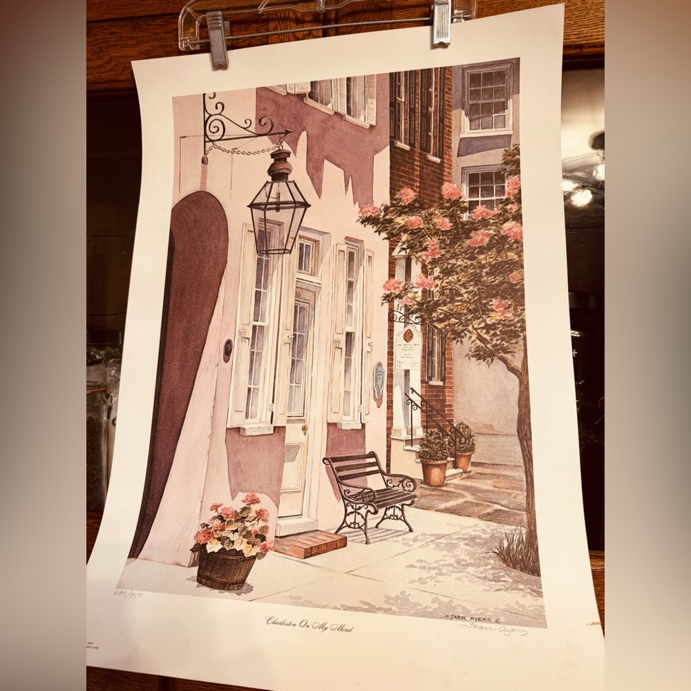 VTG 1988 Starr Ayers Charleston On My Mind Art Litho Print - Picture 3 of 11